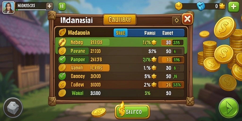Level permainan yang menantang dan mendebarkan.